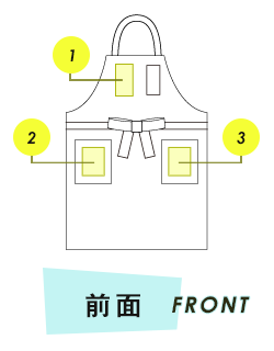 エプロン前面プリント範囲