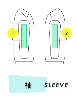 ブルゾン 袖プリント範囲