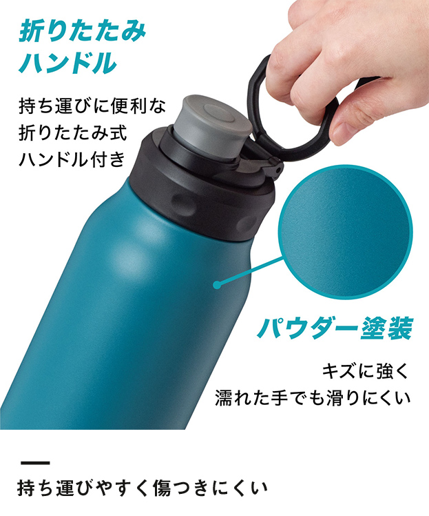 アトラス Activa ハンドル付きダイレクトボトル 1000mL（ADHB-1000）持ち運びやすく傷つきにくい