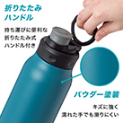 アトラス Activa ハンドル付きダイレクトボトル 1000mL（ADHB-1000）持ち運びやすく傷つきにくい