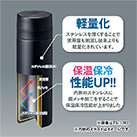 スリムサーモステンレスボトル200ml ver.2（SNS-0300552）軽量化/保温保冷性能UP！