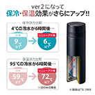 スリムサーモステンレスボトル200ml ver.2（SNS-0300552）ver2になって保冷・本効果がさらにアップ!!