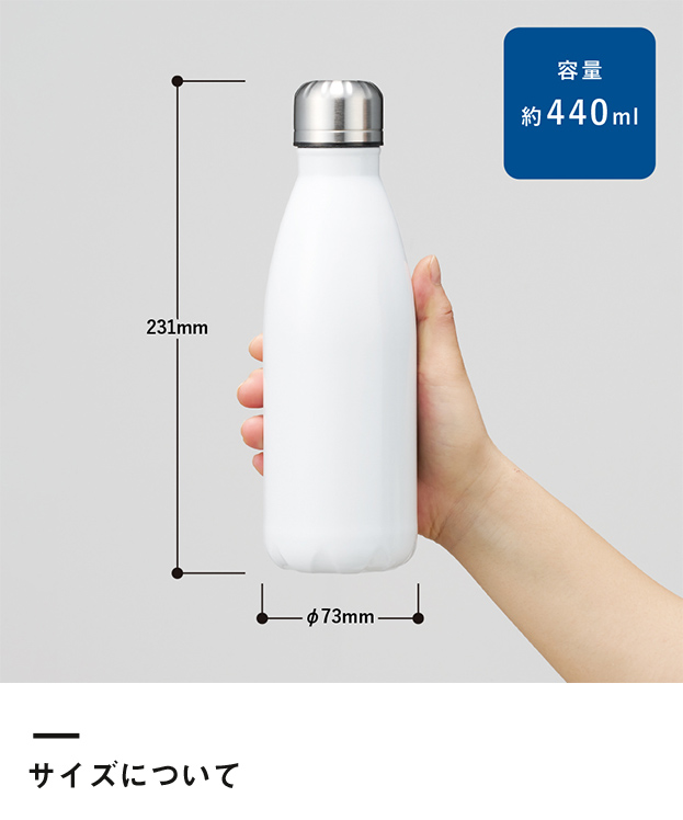 ロケットサーモボトル440ml（SNS-0300556）サイズについて