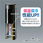 ステンレスサーモドリンクボトル280ml（SNS-0300562）保温保冷性能UP!!