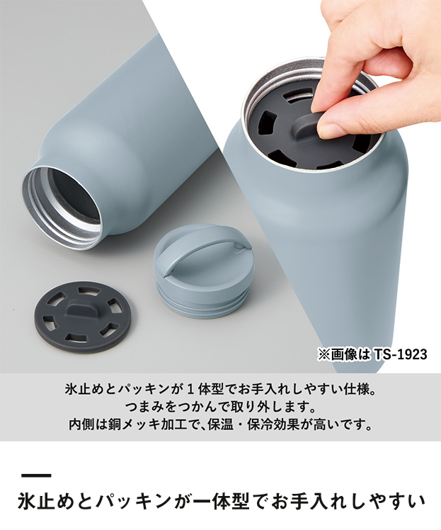 Handitシンプルサーモボトル350ml（SNS-0300647）氷止めとパッキンが一体型でお手入れしやすい