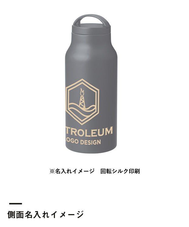 Handitシンプルサーモボトル500ml（SNS-0300648）側面名入れイメージ