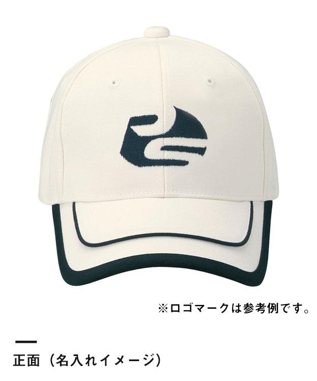 ダブルフレームCAP（WF080-089）正面（名入れイメージ）