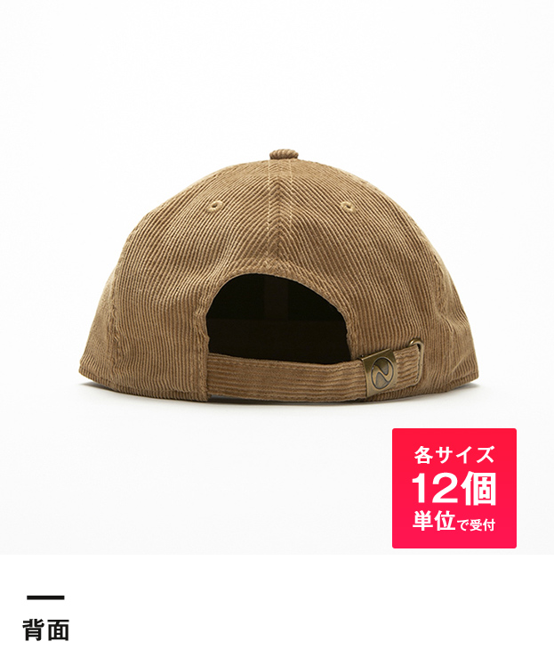 フラットバイザーローキャップ（corduroy）※名入れ専用商品（no1468）背面-各サイズ12個単位で受付