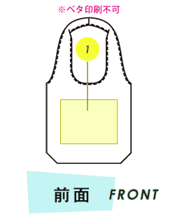 トートバッグ前面プリント範囲