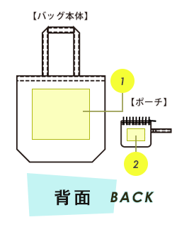 トートバッグ背面プリント範囲