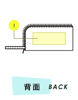 ポーチ背面プリント範囲