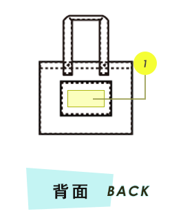 トートバッグ背面プリント範囲