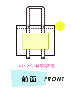 トートバッグ前面プリント範囲