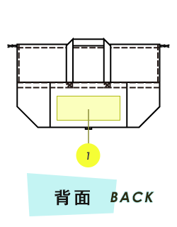 トートバッグ背面プリント範囲