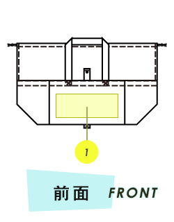 トートバッグ前面プリント範囲