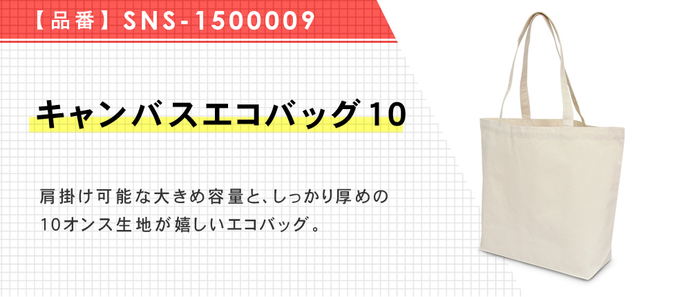 キャンバスエコバッグ10（SNS-1500009）1カラー・1サイズ