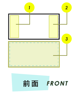 タオル前面プリント範囲