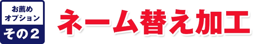 お薦めオプションその2 ネーム替え加工