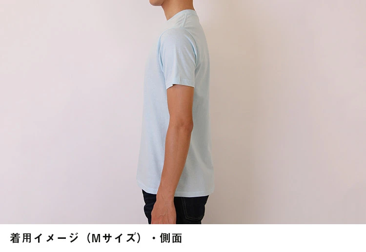 4.0オンス　ライトウェイトＴシャツ｜着用イメージ（Mサイズ）・側面