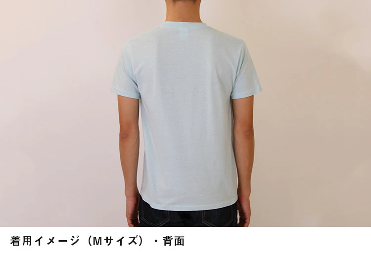 4.0オンス　ライトウェイトＴシャツ｜着用イメージ（Mサイズ）・背面