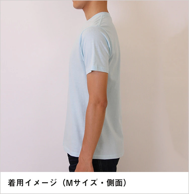 4.0オンス　ライトウェイトＴシャツ｜着用イメージ（Mサイズ）・側面