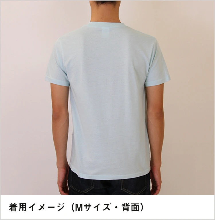 4.0オンス　ライトウェイトＴシャツ｜着用イメージ（Mサイズ）・背面